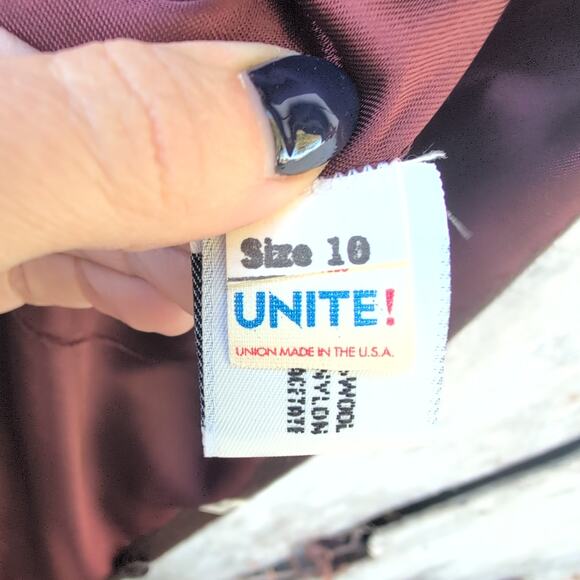 Vintage 80's Forecaster of Boston Wool Blend Coat Chocolate Brown Women's 10 - Picture 4 of 10